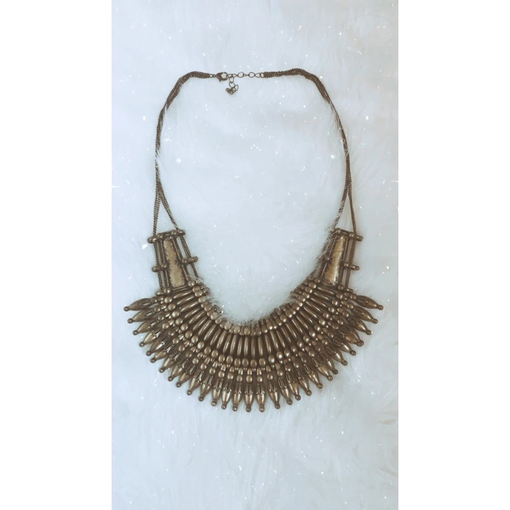 Gold collar necklace